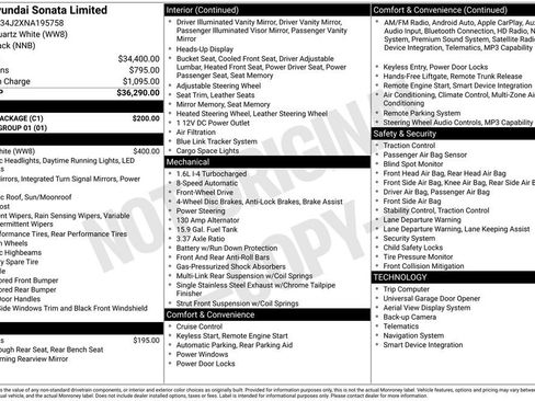 Used 2022 Hyundai Sonata Limited w/ Cargo Package image 14