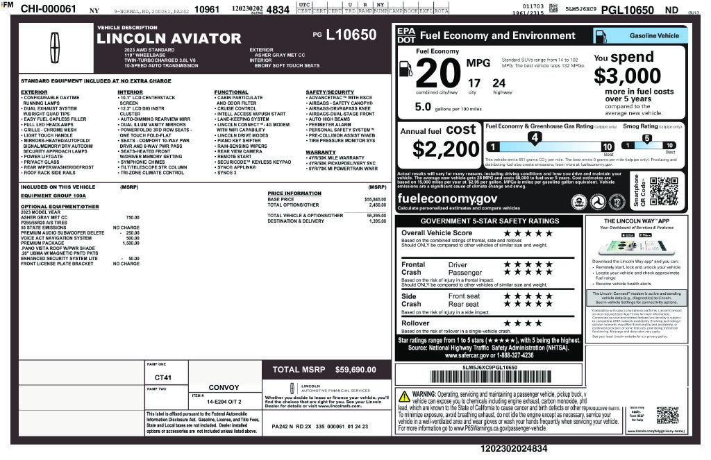 Used 2023 Lincoln Aviator AWD w/ Premium Package image 5