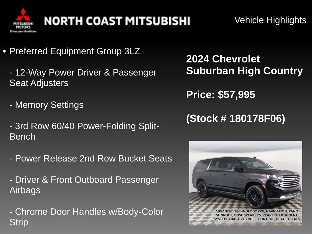 Used 2024 Chevrolet Suburban High Country w/ Advanced Technology Package AWD/4WD image 2