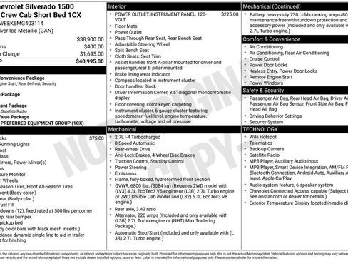 Used 2021 Chevrolet Silverado 1500 Custom RWD image 44