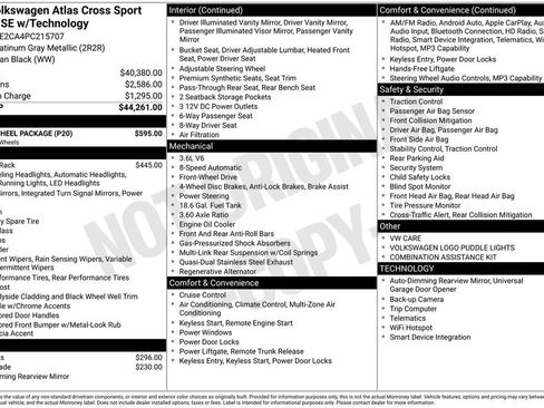 Used 2023 Volkswagen Atlas Cross Sport SE w/ Black Wheel Package FWD image 10