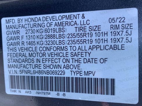 Used 2022 Honda Odyssey Touring image 51