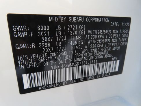 New 2026 Subaru Ascent Limited image 30