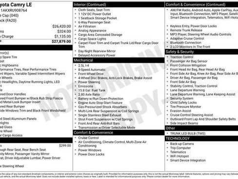 Used 2024 Toyota Camry LE image 7