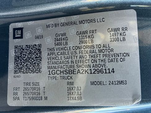 Used 2019 Chevrolet Colorado W/T w/ WT Convenience Package image 28