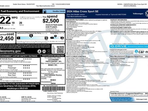 Used 2024 Volkswagen Atlas Cross Sport SE AWD/4WD image 3