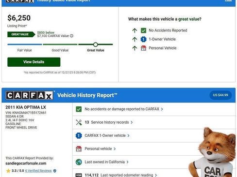 Used 2011 Kia Optima LX image 2