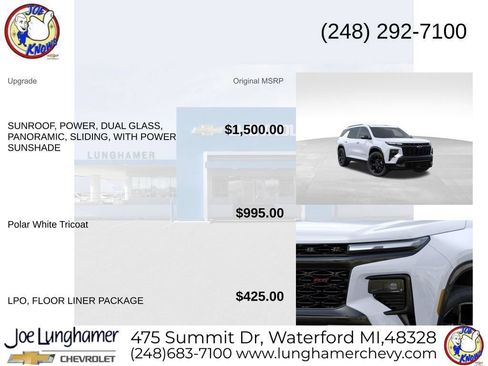 New 2026 Chevrolet Traverse RS w/ LPO, Floor Liner Package AWD/4WD image 10