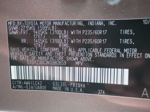 Used 2019 Toyota Sienna XLE FWD image 34