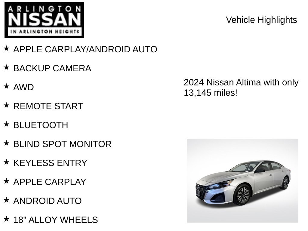 Certified 2024 Nissan Altima 2.5 SV AWD/4WD image 7