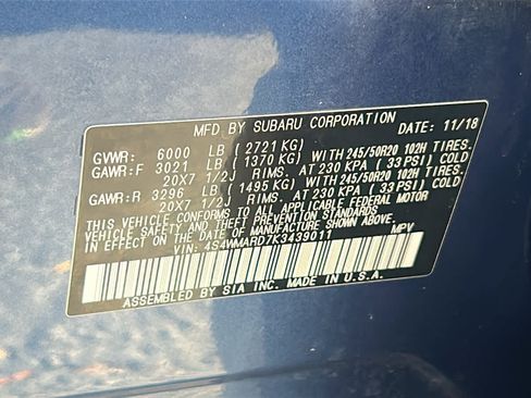 Used 2019 Subaru Ascent Touring w/ Popular Package #3 AWD/4WD image 30