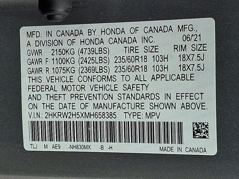 Certified 2021 Honda CR-V EX image 29