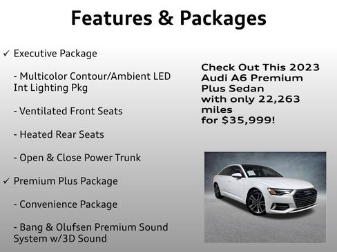 Used 2023 Audi A6 Premium Plus w/ Premium Plus Package image 20