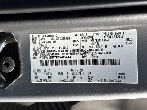 Used 2015 Ford F150 XLT w/ Equipment Group 302A Luxury image 28