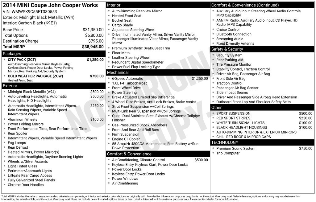 Used 2014 MINI Cooper Coupe John Cooper Works FWD image 38