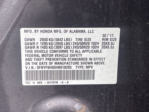 Certified 2017 Honda Pilot Touring image 36