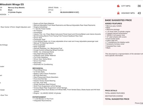 Used 2021 Mitsubishi Mirage ES image 5