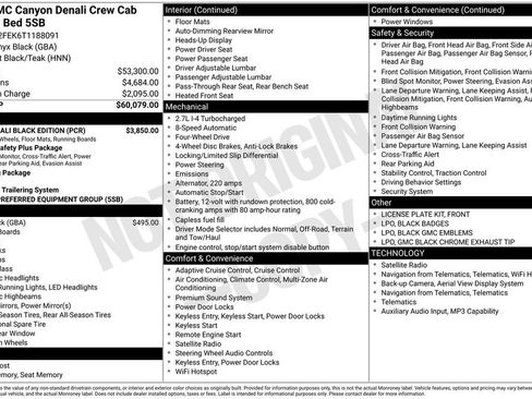 New 2026 GMC Canyon Denali w/ LPO, Denali Black Edition AWD/4WD image 48