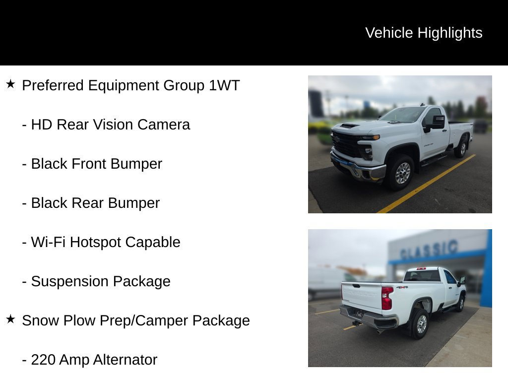 Used 2026 Chevrolet Silverado 2500 W/T w/ Snow Plow Prep/Camper Package AWD/4WD image 15