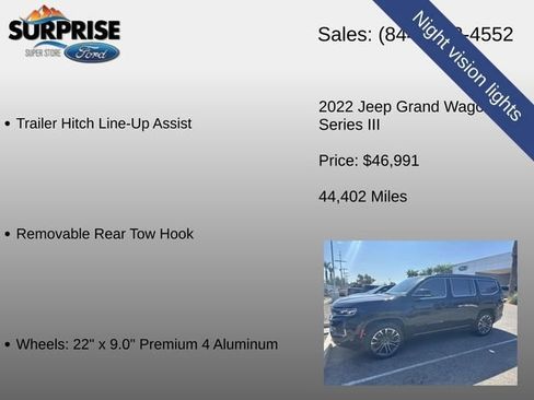 Used 2022 Jeep Grand Wagoneer Series III w/ Rear Seat Video Group 1 AWD/4WD image 25
