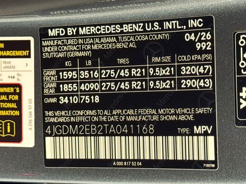 New 2026 Mercedes-Benz EQS 400 4MATIC SUV image 29