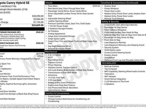 Used 2024 Toyota Camry SE w/ Audio Upgrade Package FWD image 7