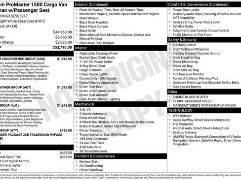 Used 2025 RAM ProMaster 1500 w/ Premium Convenience Group FWD image 12
