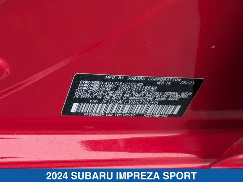 Certified 2024 Subaru Impreza 2.0i Sport AWD/4WD image 38