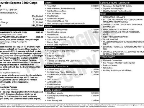 Used 2021 Chevrolet Express 3500 Extended w/ Driver Convenience Package RWD image 6