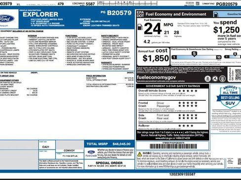 Used 2023 Ford Explorer Limited RWD image 3