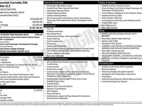 Used 2026 Chevrolet Corvette Z06 w/ Stealth Interior Trim Package image 4