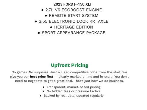 Certified 2023 Ford F150 XLT w/ Equipment Group 302A High AWD/4WD image 2