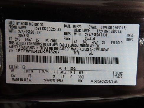 Used 2020 Ford F150 XLT w/ Equipment Group 302A Luxury AWD/4WD image 66
