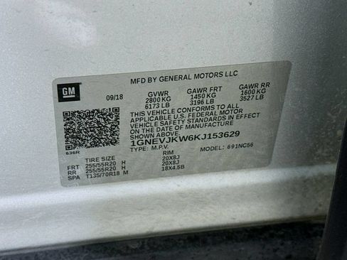 Used 2019 Chevrolet Traverse RS w/ LPO, Floor Liner Package AWD/4WD image 37