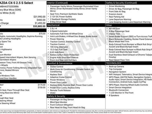 New 2026 MAZDA CX-5 Select AWD/4WD image 3