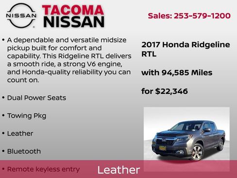 Used 2017 Honda Ridgeline RTL image 7