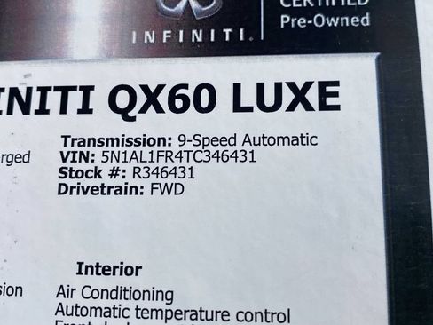 Certified 2026 INFINITI QX60 Luxe w/ Cargo Package FWD image 36