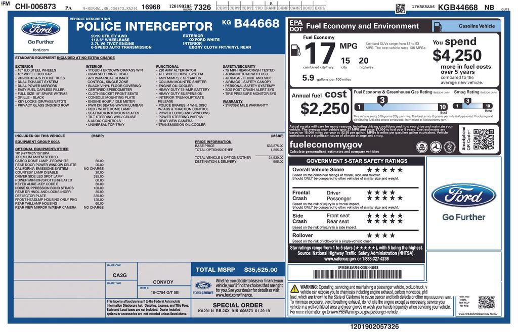 Used 2019 Ford Explorer 4WD Police Interceptor image 15