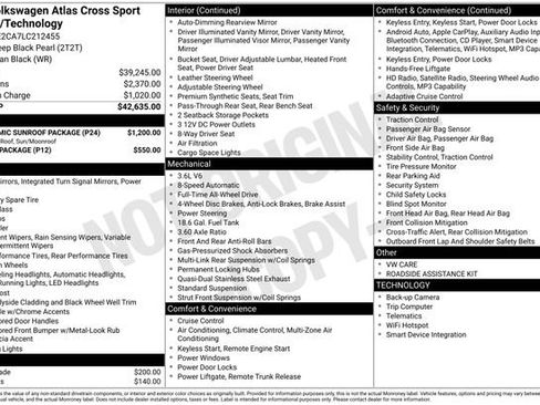 Certified 2020 Volkswagen Atlas Cross Sport SE w/ Panoramic Sunroof Package AWD/4WD image 43