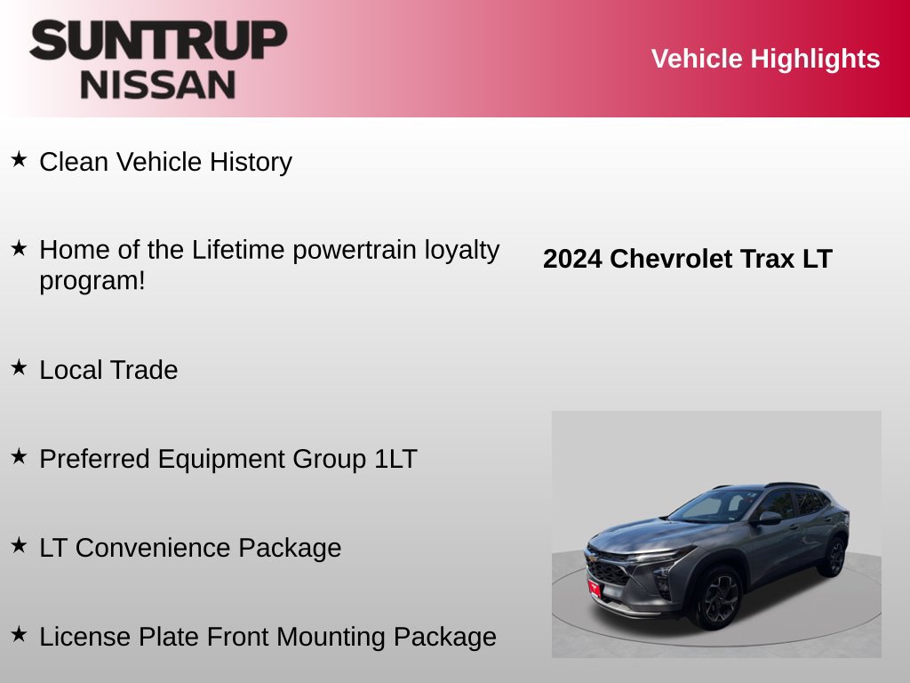 Used 2024 Chevrolet Trax LT w/ Sunroof Package FWD image 8