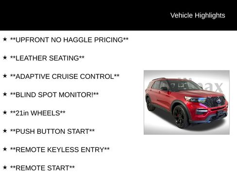 Certified 2024 Ford Explorer ST w/ Equipment Group 401A image 13