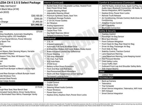 New 2025 MAZDA CX-5 AWD 2.5 S w/ Select Package image 4
