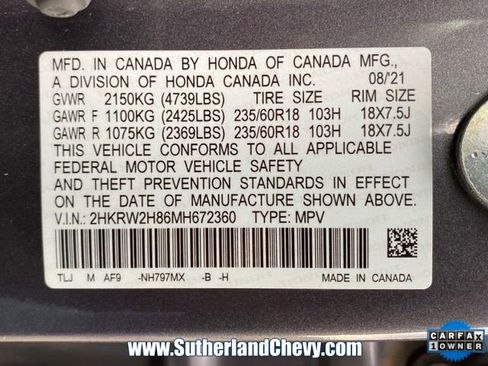 Used 2021 Honda CR-V EX-L image 43