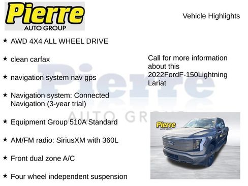 Used 2022 Ford F150 Lightning Lariat AWD/4WD image 3