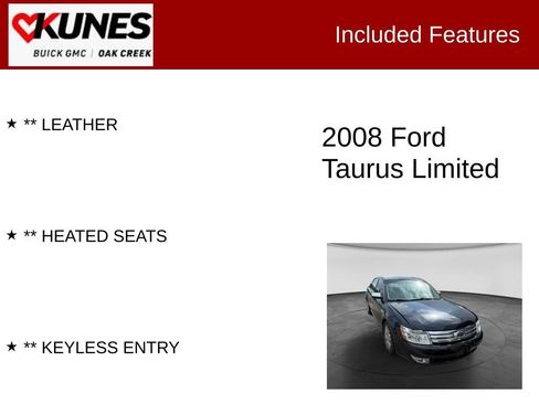 Used 2008 Ford Taurus Limited FWD image 2