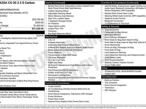 Used 2024 MAZDA CX-30 AWD 2.5 S w/ Preferred Package image 17