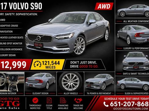 Used 2017 Volvo S90 T6 Inscription w/ Vision Package AWD/4WD image 1
