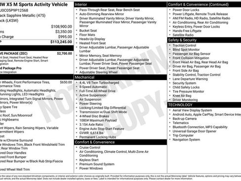 Used 2023 BMW X5 M w/ Executive Package image 37