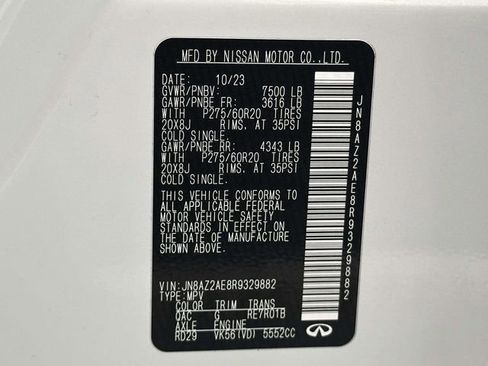 Used 2024 INFINITI QX80 Luxe w/ Cargo Package image 27