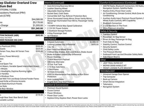 Used 2022 Jeep Gladiator Overland w/ Trailer Tow Package AWD/4WD image 6